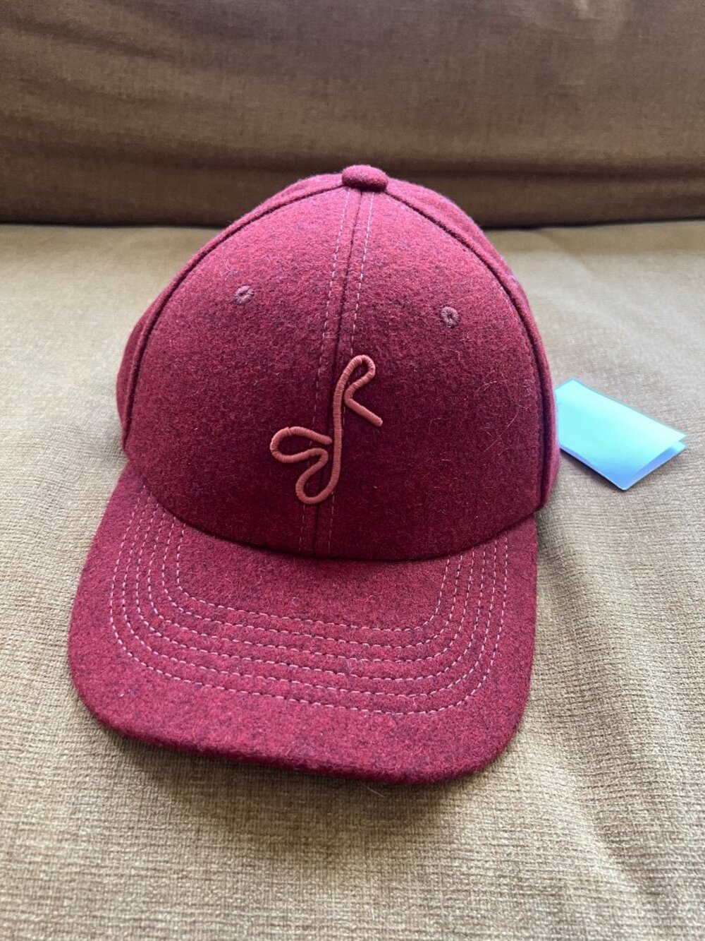 RUSLAN BAGINSKIY Monogram Embellished Baseball Cap - BNWT - Burnt Orange - OS